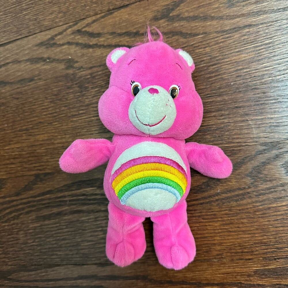 Care Bears Rainbow Pink Small 9" Plush Stuffed Animal Kid's Toy Collectible 2015